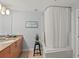 Bathroom with tub shower combination and double vanity at 1925 S Atlantic Ave # 703, Daytona Beach, FL 32118