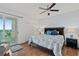 Bedroom with king-size bed, wood floors, and ocean views at 1925 S Atlantic Ave # 703, Daytona Beach, FL 32118