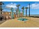 Outdoor hot tub with ocean view and covered seating area at 1925 S Atlantic Ave # 703, Daytona Beach, FL 32118