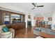 Spacious living room with fireplace and hardwood floors at 1925 S Atlantic Ave # 703, Daytona Beach, FL 32118