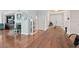 Living room with fireplace and built-in shelving at 1925 S Atlantic Ave # 703, Daytona Beach, FL 32118