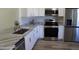 Modern kitchen with granite countertops and stainless steel appliances at 222 Oak Branch Dr, Edgewater, FL 32141