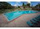 Relaxing community pool area with plenty of seating at 235 Pine Cone Trl, Ormond Beach, FL 32174