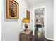 Hallway with unique decor and view into bedroom at 235 Pine Cone Trl, Ormond Beach, FL 32174