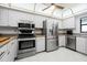 Modern kitchen featuring stainless steel appliances at 3800 S Atlantic Ave # 5040, Daytona Beach, FL 32118