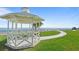 Ocean view gazebo with walkway and landscaping at 395 S Atlantic Ave # 301, Ormond Beach, FL 32176
