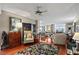 Spacious living room with hardwood floors and ample seating at 395 S Atlantic Ave # 301, Ormond Beach, FL 32176