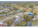 Bird's eye view of a home with a pool in a neighborhood near a golf course and ponds at 559 Eagle Dr, Daytona Beach, FL 32117