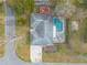 Overhead view of the house showcasing the pool and backyard at 559 Eagle Dr, Daytona Beach, FL 32117