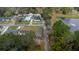 Aerial view: House location highlighted near a pond at 639 Florida Ave, Daytona Beach, FL 32117