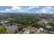 Aerial view showing the house's location near a pond at 639 Florida Ave, Daytona Beach, FL 32117