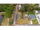 Aerial view: House near a pond, residential area shown at 639 Florida Ave, Daytona Beach, FL 32117