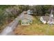 Aerial view of a single-Gathering home on a residential street at 639 Florida Ave, Daytona Beach, FL 32117