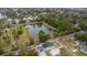 Aerial view of property near a pond and playground at 639 Florida Ave, Daytona Beach, FL 32117