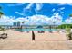 Large community pool with plenty of lounge chairs at 925 N Halifax Ave # 1001, Daytona Beach, FL 32118