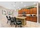 Modern kitchen with granite countertops and wooden cabinetry at 1105 Gardenshire Ln, Deland, FL 32724