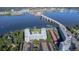 Aerial showing building, parking, and surrounding area at 1224 S Peninsula Dr # 511, Daytona Beach, FL 32118