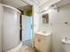 Bathroom with corner shower and vanity at 1412 Oak Forest Dr, Ormond Beach, FL 32174