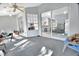 Bright screened porch with view into the kitchen and backyard at 1450 Alden St, Deland, FL 32720