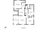 Floor plan displaying a 1027 sq ft house with 3 bedrooms, 1 bath, living room, kitchen and foyer at 229 S Adams St, Daytona Beach, FL 32114