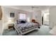 Main bedroom with a comfortable bed and ensuite bathroom at 2608 Treehaven Dr, Deltona, FL 32738