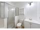 Clean bathroom with a shower, toilet, and vanity at 318 Hayman St, Altamonte Springs, FL 32701