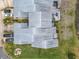 Aerial view of townhouse with private patio at 347 Castlewood Ln, New Smyrna Beach, FL 32168