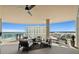 Spacious balcony with comfortable seating and stunning ocean views at 3703 S Atlantic Ave # 905, Daytona Beach, FL 32118