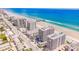 Aerial view of beachfront property and surrounding buildings at 3737 S Atlantic Ave # 504, Daytona Beach, FL 32118