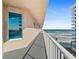 Oceanfront balcony with white railing at 3737 S Atlantic Ave # 504, Daytona Beach, FL 32118