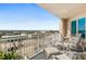 Balcony with seating and water views at 3737 S Atlantic Ave # 504, Daytona Beach, FL 32118