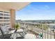Relaxing balcony with seating, overlooking city and water at 3737 S Atlantic Ave # 504, Daytona Beach, FL 32118