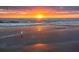Stunning sunrise over the ocean with a bird on the beach at 3737 S Atlantic Ave # 504, Daytona Beach, FL 32118