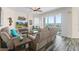 Living room features a sectional sofa and a view at 3737 S Atlantic Ave # 504, Daytona Beach, FL 32118