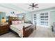 Large main bedroom with king-size bed and ocean views at 3737 S Atlantic Ave # 504, Daytona Beach, FL 32118