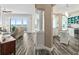 Open floorplan with living room, kitchen, and water views at 3737 S Atlantic Ave # 504, Daytona Beach, FL 32118