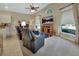 Relaxing Gathering room with leather recliners and a large TV at 428 Hightower Dr, Debary, FL 32713