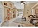 Large living room with vaulted ceilings and comfortable furniture at 428 Hightower Dr, Debary, FL 32713