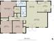 Detailed floor plan showcasing the layout with clearly labeled room dimensions and total square footage at 641 Hartley Ave, Deltona, FL 32725