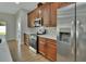 Modern kitchen with stainless steel appliances and ample cabinetry at 731 E Cox St, Deland, FL 32724