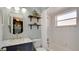 Updated bathroom with marble vanity, subway tile, and new fixtures at 109 Sundance Ct, Winter Springs, FL 32708