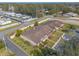 Aerial view of the townhome community, landscaped grounds, and convenient parking at 1260 Charter Oaks Cir, Daytona Beach, FL 32117