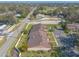 Expansive aerial view of townhomes featuring well-maintained landscaping and convenient parking at 1260 Charter Oaks Cir, Daytona Beach, FL 32117