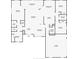Detailed floor plan showcasing the layout of this home, including the bedrooms, living areas, and kitchen at 2424 India Blvd, Deltona, FL 32738