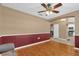 Spacious dining area with hardwood floors and two-toned walls at 265 Palmetto Springs St, Debary, FL 32713