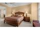 Main bedroom with a king-size bed and two nightstands at 2806 Bay Vista Ct, New Smyrna Beach, FL 32168