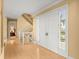 Bright entryway with hardwood floors and double doors at 2806 Bay Vista Ct, New Smyrna Beach, FL 32168