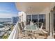 Spacious balcony with ocean views and outdoor dining furniture at 2967 S Atlantic Ave # 1706, Daytona Beach, FL 32118