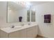 Clean bathroom with double vanity and shower at 2967 S Atlantic Ave # 1706, Daytona Beach, FL 32118