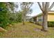 Spacious backyard with lush landscaping and mature trees at 3162 Kailani Ct, Ormond Beach, FL 32174